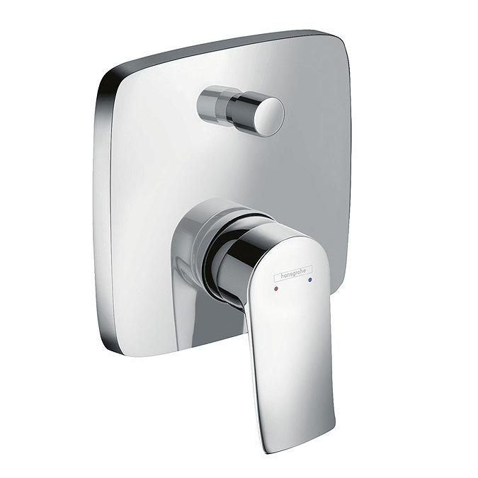hansgrohe Metris Concealed Single Lever Manual Bath Mixer with Backflow Prevention - 31451000 Large 