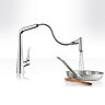 hansgrohe Metris M71 Single Lever Kitchen Mixer 320 with Pull Out Spray - Chrome - 14820000  Profile