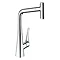 hansgrohe Metris Select M71 Single Lever Kitchen Mixer 320 with Pull-Out Spout - Chrome - 14884000 L