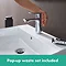 hansgrohe Metris Single Lever Basin Mixer 110 with Pop-up Waste - 31080000  In Bathroom Large Image