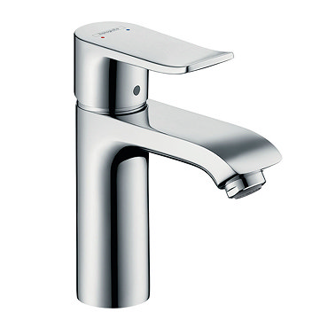 hansgrohe Metris Single Lever Basin Mixer 110 with Pop-up Waste - 31080000  Profile Large Image