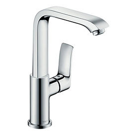 hansgrohe Metris Single Lever Basin Mixer 230 with Swivel Spout and Pop-up Waste - 31087000 Medium I