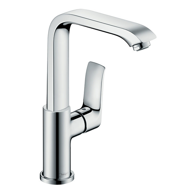 hansgrohe Metris Single Lever Basin Mixer 230 with Swivel Spout and Pop-up Waste - 31087000 Large Im