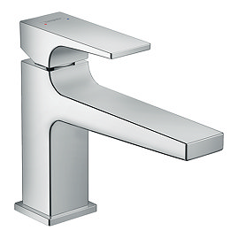 hansgrohe Metropol Single Lever Basin Mixer 100 with Lever Handle and Push-open Waste