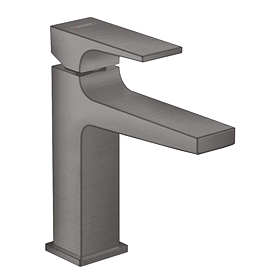 hansgrohe Metropol Single Lever Basin Mixer 110 with Lever Handle and Push-open Waste - Brushed Black Chrome