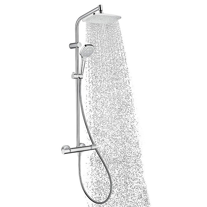 Hansgrohe MySelect E Showerpipe 240 Thermostatic Shower Mixer - 26764400  Standard Large Image