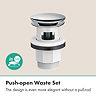 hansgrohe Neovis Q Single lever basin mixer 70 CoolStart with push-open waste set Chrome