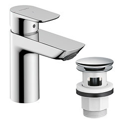 hansgrohe Neovis Q CoolStart Basin Mixer 100 with Pop-up Waste - Chrome
