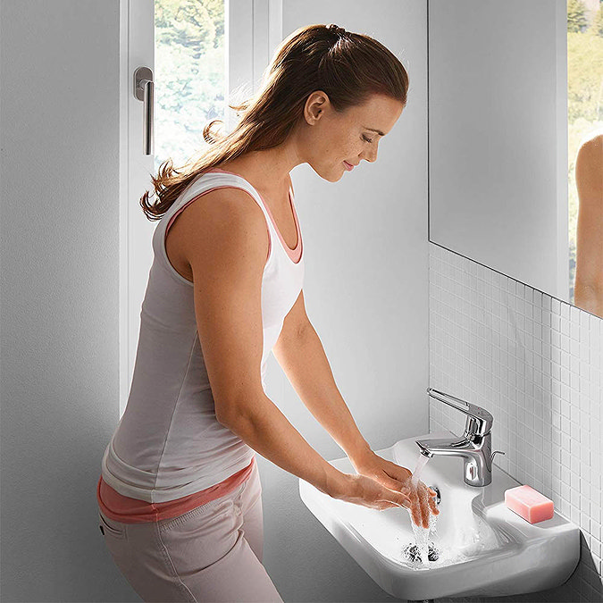 Hansgrohe Novus Loop 70 Single Lever Basin Mixer with Pop-up Waste - 71080000 Profile Large Image