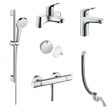 hansgrohe Over Bath Taps & Shower Package  Profile Large Image