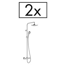 hansgrohe Pack of 2 Vernis Blend Showerpipe 200 Thermostatic Shower Mixer - 26285000 Medium Image