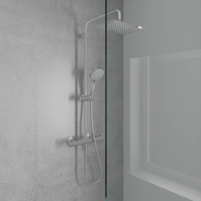 hansgrohe Pack of 2 Vernis Shape Showerpipe 230 Thermostatic Shower Mixer - 26287000 Profile Large