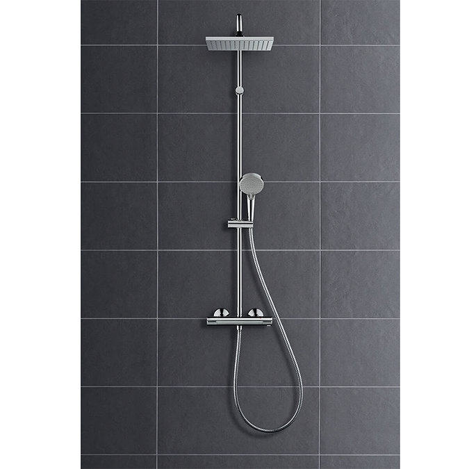 hansgrohe Pack of 2 Vernis Shape Showerpipe 230 Thermostatic Shower Mixer - 26287000  Feature Large 