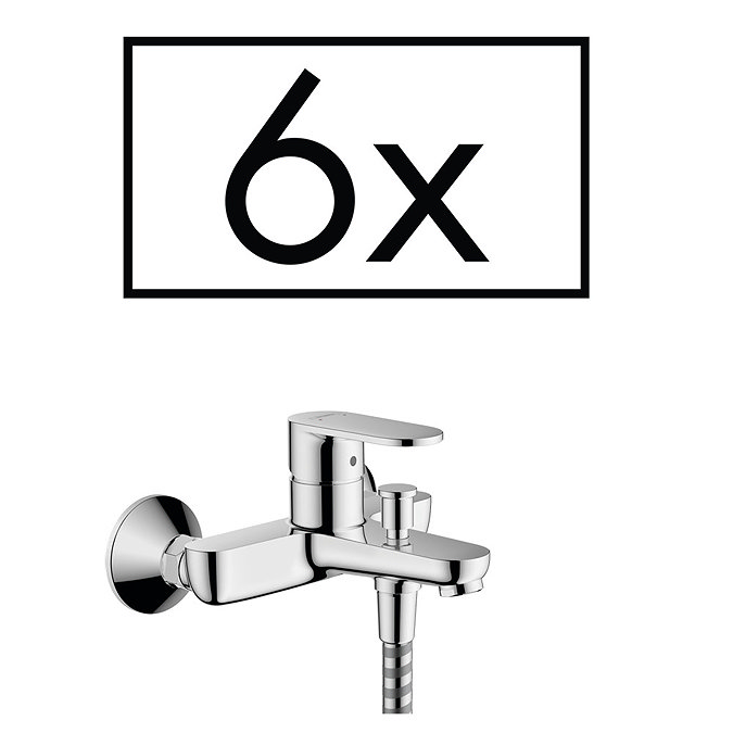 hansgrohe Pack of 6 Vernis Blend Exposed Single Lever Bath Shower Mixer - 71447000 Large Image