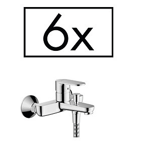 hansgrohe Pack of 6 Vernis Blend Exposed Single Lever Bath Shower Mixer - 71447000 Large Image