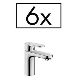 hansgrohe Pack of 6 Vernis Blend Single Lever Basin Mixer 70 with Pop-up Waste - 71587000 Medium Ima