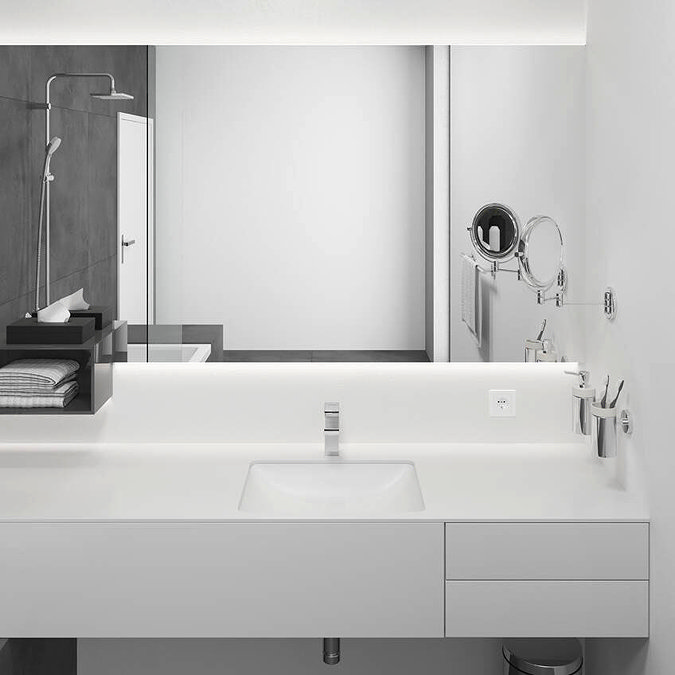hansgrohe Pack of 6 Vernis Shape Single Lever Basin Mixer 100 with Pop-up Waste - Chrome - 71597000