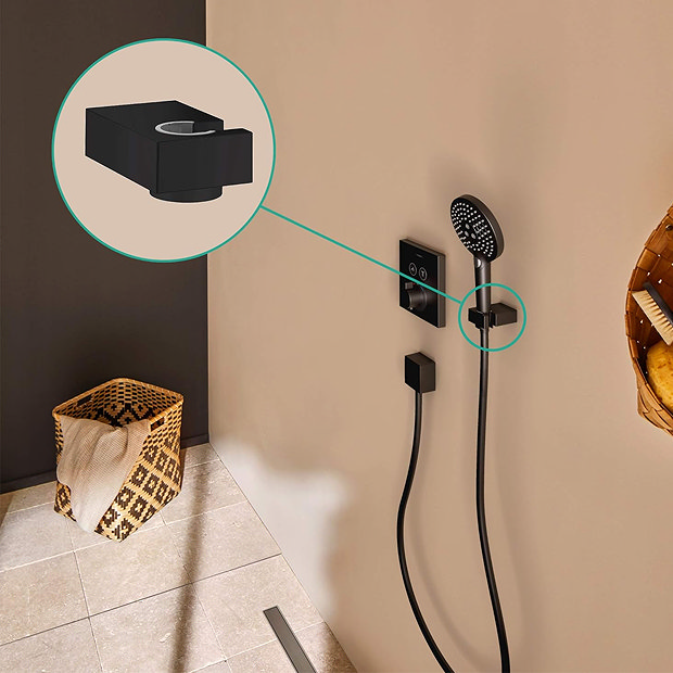 hansgrohe Porter E Shower Handset Holder Matt Black