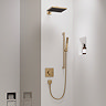 hansgrohe Pulsify E 260 Overhead Shower and 1jet EcoSmart Hand Shower, Slide Rail Kit with ShowerSelect Comfort E Thermostat-EcoSmart - Brushed Bronze