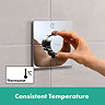 hansgrohe Pulsify E 260 Overhead Shower and 1jet EcoSmart Hand Shower, Slide Rail Kit with ShowerSelect Comfort E Thermostat-EcoSmart - Chrome