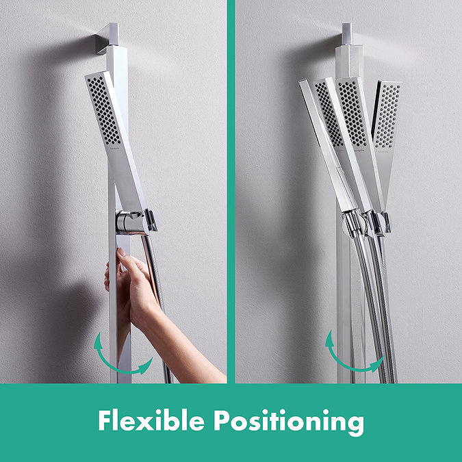 hansgrohe Pulsify E 260 Overhead Shower and 1jet EcoSmart Hand Shower, Slide Rail Kit with ShowerSelect Comfort E Thermostat-EcoSmart - Chrome