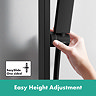 hansgrohe Pulsify E 260 Overhead Shower and 1jet EcoSmart Hand Shower, Slide Rail Kit with ShowerSelect Comfort E Thermostat-EcoSmart - Matt Black