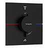 hansgrohe Pulsify E 260 Overhead Shower and 1jet EcoSmart Hand Shower, Slide Rail Kit with ShowerSelect Comfort E Thermostat-EcoSmart - Matt Black