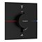 hansgrohe Pulsify E 260 Overhead Shower and 1jet EcoSmart Hand Shower, Slide Rail Kit with ShowerSelect Comfort E Thermostat-EcoSmart - Matt Black
