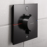 hansgrohe Pulsify E 260 Overhead Shower and 1jet EcoSmart Hand Shower, Slide Rail Kit with ShowerSelect Comfort E Thermostat-EcoSmart - Matt Black