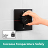 hansgrohe Pulsify E 260 Overhead Shower and 1jet EcoSmart Hand Shower, Slide Rail Kit with ShowerSelect Comfort E Thermostat-EcoSmart - Matt Black