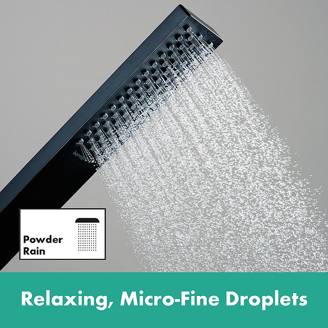 hansgrohe Pulsify E 260 Overhead Shower and 1jet EcoSmart Hand Shower, Slide Rail Kit with ShowerSelect Comfort E Thermostat-EcoSmart - Matt Black