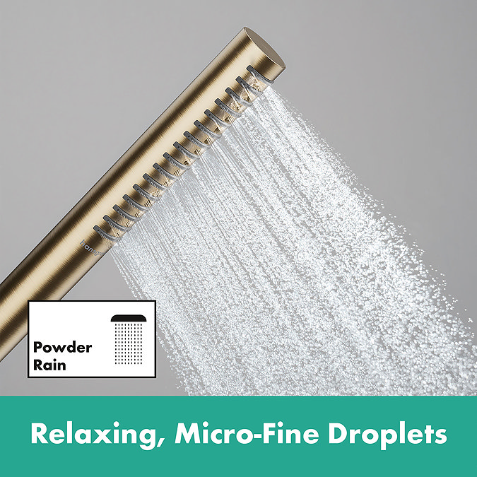 hansgrohe Pulsify S 260 Overhead Shower and 1jet EcoSmart Hand Shower, Slide Rail Kit with ShowerSelect Comfort S Thermostat-EcoSmart - Brushed Bronze
