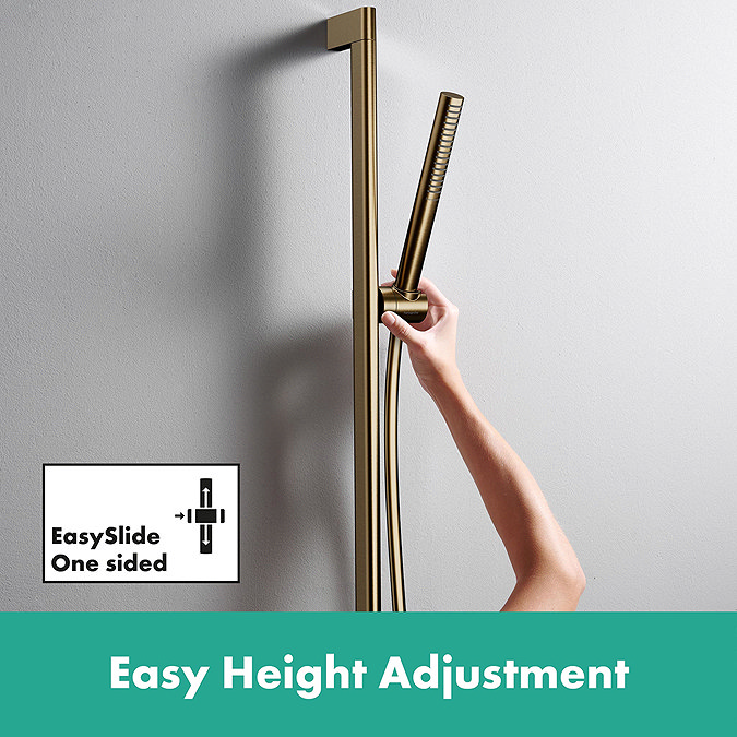 hansgrohe Pulsify S 260 Overhead Shower and 1jet EcoSmart Hand Shower, Slide Rail Kit with ShowerSelect Comfort S Thermostat-EcoSmart - Brushed Bronze