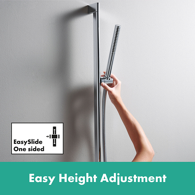 hansgrohe Pulsify S 260 Overhead Shower and 1jet EcoSmart Hand Shower, Slide Rail Kit with ShowerSelect Comfort S Thermostat-EcoSmart - Chrome
