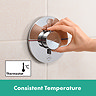 hansgrohe Pulsify S 260 Overhead Shower and 1jet EcoSmart Hand Shower, Slide Rail Kit with ShowerSelect Comfort S Thermostat-EcoSmart - Chrome