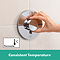hansgrohe Pulsify S 260 Overhead Shower and 1jet EcoSmart Hand Shower, Slide Rail Kit with ShowerSelect Comfort S Thermostat-EcoSmart - Chrome
