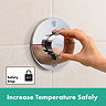 hansgrohe Pulsify S 260 Overhead Shower and 1jet EcoSmart Hand Shower, Slide Rail Kit with ShowerSelect Comfort S Thermostat-EcoSmart - Chrome