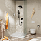hansgrohe Pulsify S 260 Overhead Shower and 1jet EcoSmart Hand Shower, Slide Rail Kit with ShowerSelect Comfort S Thermostat-EcoSmart - Matt Black