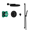 hansgrohe Pulsify S 260 Overhead Shower and 1jet EcoSmart Hand Shower, Slide Rail Kit with ShowerSelect Comfort S Thermostat-EcoSmart - Matt Black