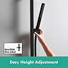 hansgrohe Pulsify S 260 Overhead Shower and 1jet EcoSmart Hand Shower, Slide Rail Kit with ShowerSelect Comfort S Thermostat-EcoSmart - Matt Black