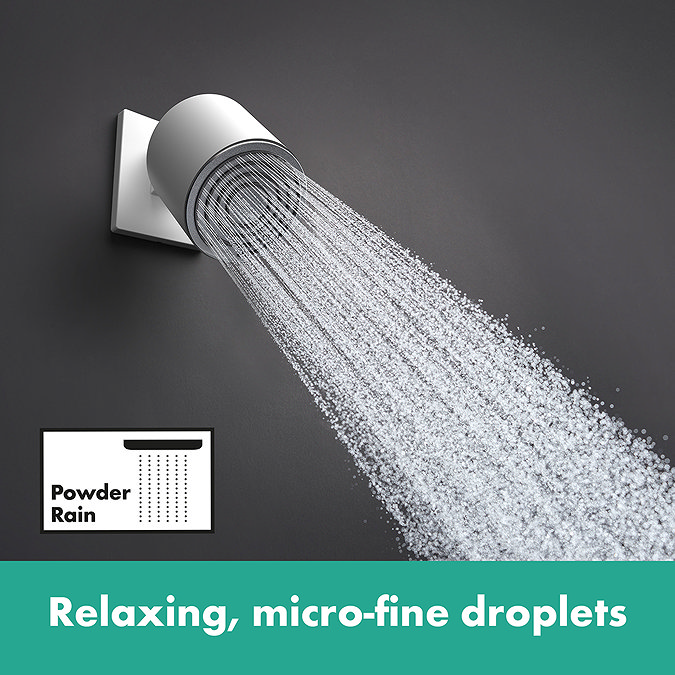 hansgrohe Pulsify S Matt White Overhead Shower 105 1jet EcoSmart+