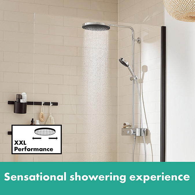 hansgrohe Pulsify S Showerpipe 260 1jet with ShowerTablet Select 400 - Chrome