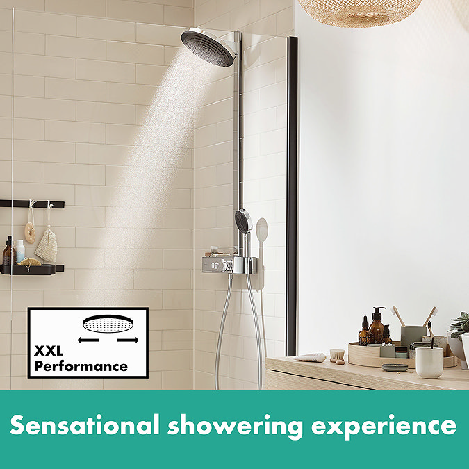 hansgrohe Pulsify S EcoSmart Showerpipe 260 2jet with ShowerTablet Select 400 - Chrome
