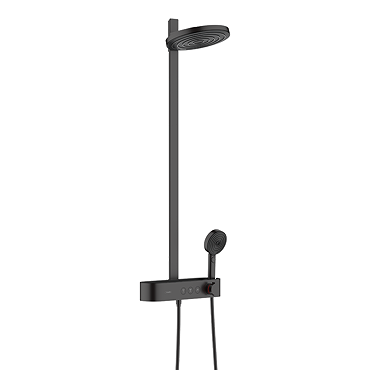 hansgrohe Pulsify S Showerpipe 260 2jet EcoSmart with ShowerTablet Select 400 - Matt Black