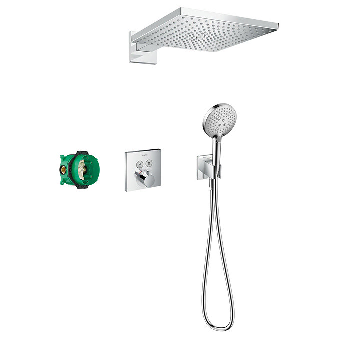 hansgrohe Raindance E Complete Shower Set with Wall Mounted Shower Handset - 27952000 Large Image