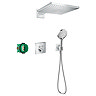 hansgrohe Raindance E Complete Shower Set with Wall Mounted Shower Handset - 27952000 Large Image