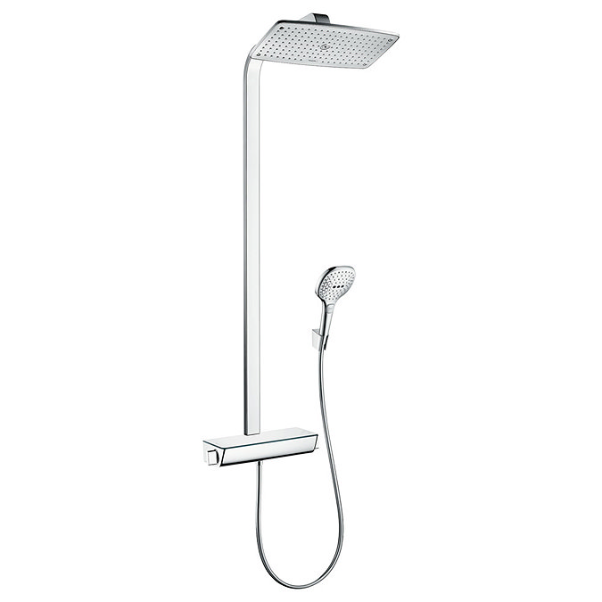 hansgrohe Raindance E Showerpipe 360 Thermostatic Shower Mixer - Chrome - 27112000 Large Image