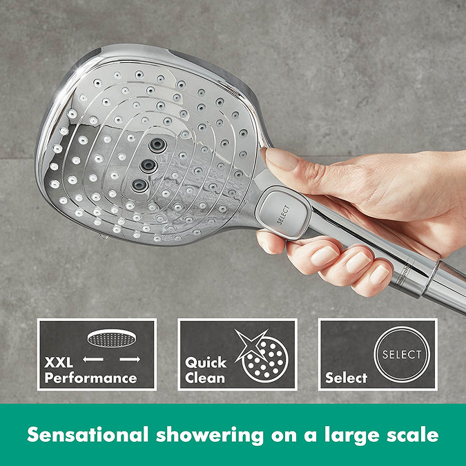 hansgrohe Raindance Select E 120 3-Spray Hand Shower - Chrome - 26520000  Feature Large Image