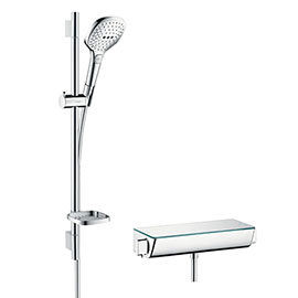 hansgrohe Raindance Select E 120 with Ecostat Select Thermostatic Shower Mixer - Chrome - 27038000 M