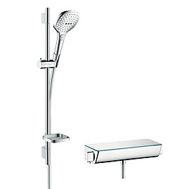 hansgrohe Raindance Select E 120 with Ecostat Select Thermostatic Shower Mixer - Chrome - 27038000 L